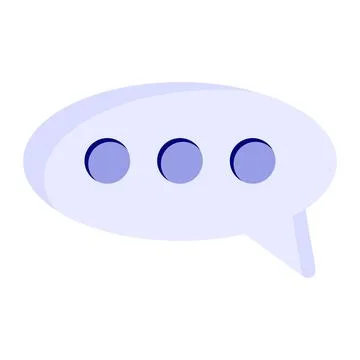 Modern speech bubbles icon. Vector isolated on white background. Stock Illustration