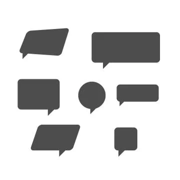 Modern speech set of bubbles isolated on white background Illustrazione stock
