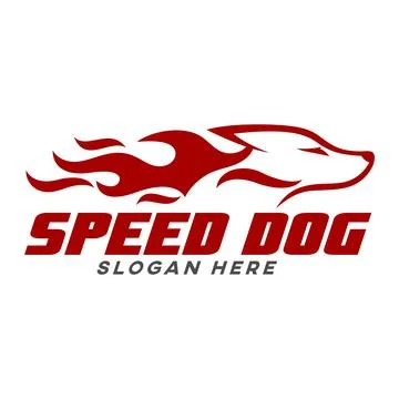 Modern speed dog logo. Vector illustration Illustrazione stock