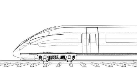 Modern speed train concept Stock Illustration
