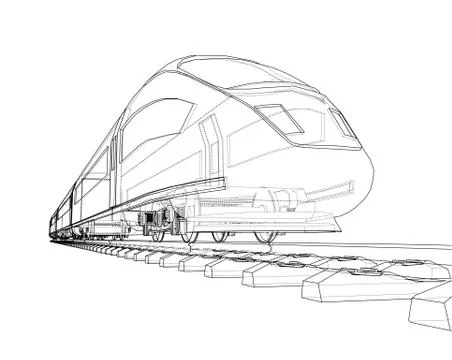 Modern speed train concept Stock Illustration