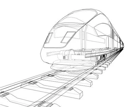 Modern speed train concept Stock Illustration