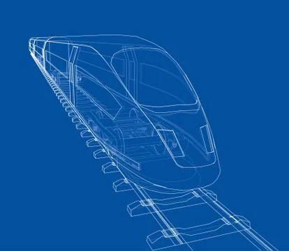Modern speed train concept Stock Illustration