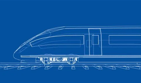 Modern speed train concept Stock Illustration