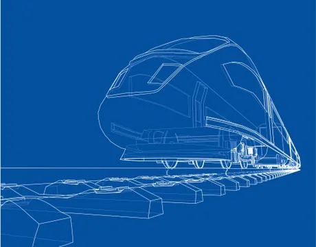Modern speed train concept Stock Illustration