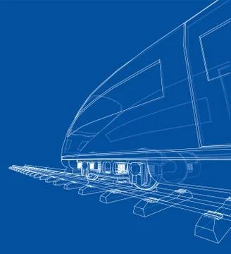 Modern speed train concept Stock Illustration