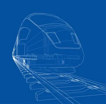Modern speed train concept Stock Illustration