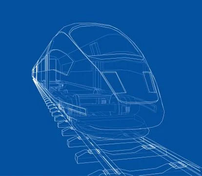 Modern speed train concept Stock Illustration