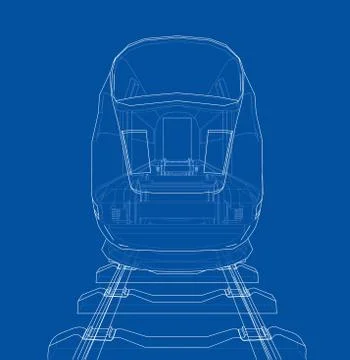 Modern speed train concept Stock Illustration