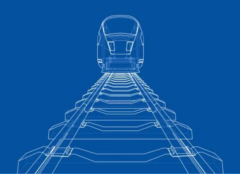Modern speed train concept Stock Illustration
