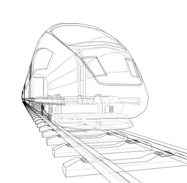 Modern speed train concept Stock Illustration