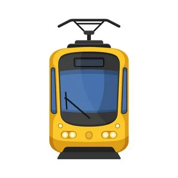 Modern speed train in flat colorful style. Railroad transport vector illust.. Stockillustratie
