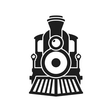Modern speed train icon in flat style. Railroad transport vector illustrati.. Stock Illustration