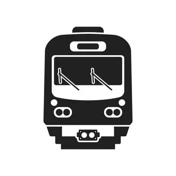 Modern speed train icon in flat style. Railroad transport vector illustrati.. Stock Illustration
