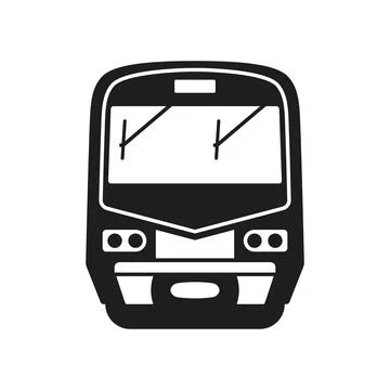 Modern speed train icon in flat style. Railroad transport vector illustrati.. Stock Illustration