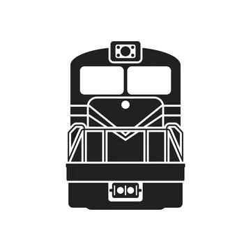 Modern speed train icon in flat style. Railroad transport vector illustrati.. Stock Illustration