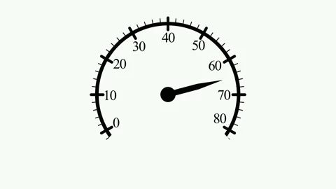 Modern Speedometer Meter Animation for Vehicle or Performance Dashboard Video stock 310205105