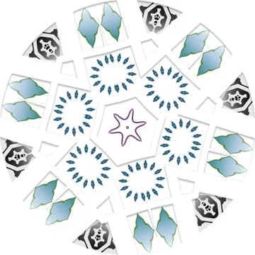 Modern Spiral Mandala Inspired Multi Unique Texture PackShiny Blurry Minima.. 스톡 일러스트