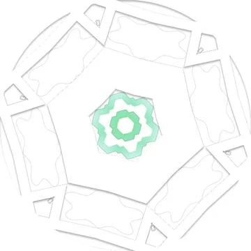 Modern Spiral Mandala Inspired Multi Unique Texture PackShiny Blurry Minima.. 스톡 일러스트