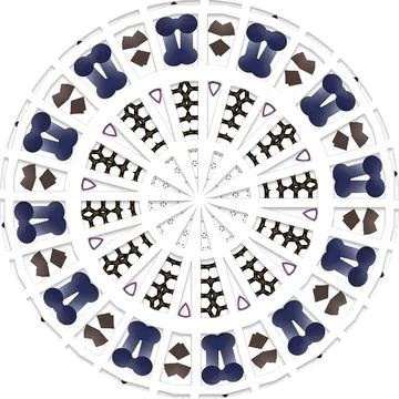Modern Spiral Mandala Inspired Multi Unique Texture PackShiny Blurry Minima.. Stock Illustration