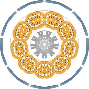 Modern Spiral Mandala Inspired Multi Unique Texture PackShiny Blurry Minima.. Stockillustratie
