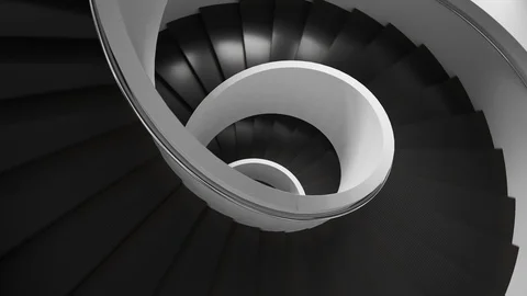 Modern spiral staircase endless loop. Stock Footage 91270017