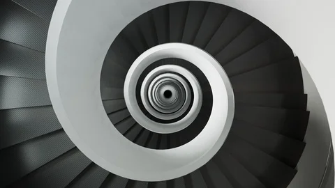 Modern spiral staircase endless loop. Vidéo 91271507