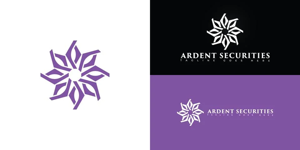 Modern spiral vector initial letter AS or SA logo in purple color Stock Illustration