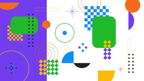 Modern Split-Color Abstract Geometric Background 库存插图