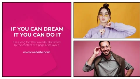 Modern Split Screen Multiscreen Promo Opener | Dynamic Grid Intro After Effects stock