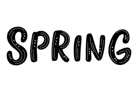 Modern spring lettering design. Hand drawn design for banner, flyer, brochu.. Stock-Illustration