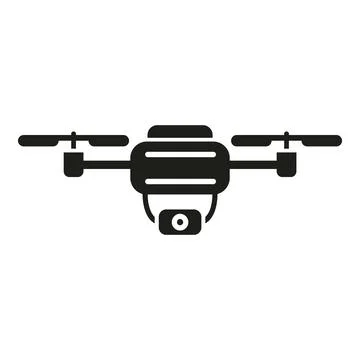 Modern spy drone icon simple vector. Aerial secure 库存插图