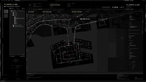 Modern Spy software interface looking for the criminals car gps location Stock Footage 272216537