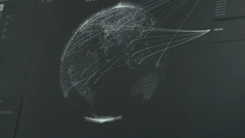 Modern Spying tech has tracked down the location of the target phone signal Stockbeeldmateriaal 208302579