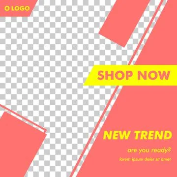 Modern Square Banner Template Vector Stock Illustration