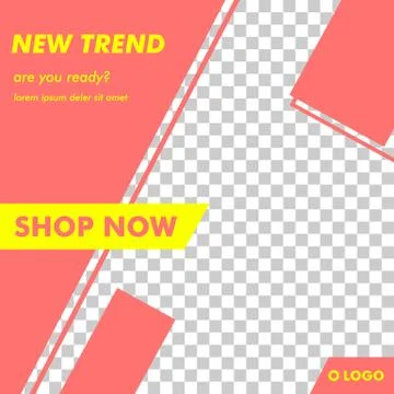 Modern Square Banner Template Vector Stock Illustration