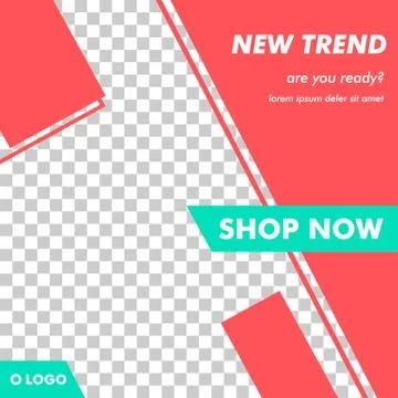 Modern Square Banner Template Vector Illustrazione stock