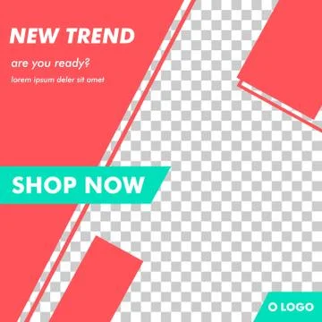 Modern Square Banner Template Vector Illustrazione stock