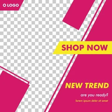 Modern Square Banner Template Vector Stock Illustration