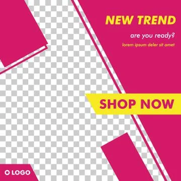 Modern Square Banner Template Vector Stock Illustration