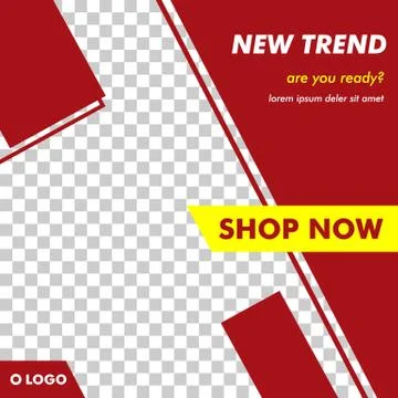 Modern Square Banner Template Vector Illustrazione stock