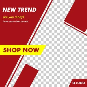 Modern Square Banner Template Vector Stock Illustration