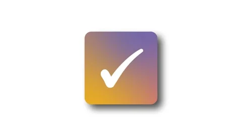 Modern Square Fill Checkbox Animation, Clean Square Fill Checkbox Animation.. Stock Footage 308085505