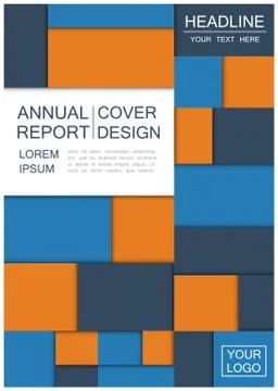 Modern square flyer Illustrazione stock