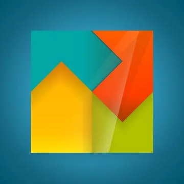 Modern square Option Background. Web Design Elements. Infographic Backdrop Te Illustrazione stock