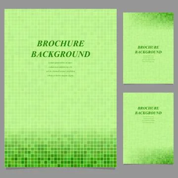 Modern square pattern brochure background set Иллюстрация