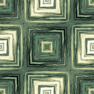 Modern square patterns in style crayon sketch in beige and dark green Stock Illustration