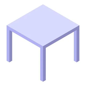 Modern square table with empty top surface isometric view イラスト素材