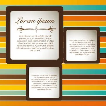 Modern square text on color lines background, vector illustration Stock Illustration