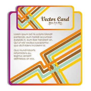 Modern square text with vintage lines; isolated on white background, vector Illustrazione stock